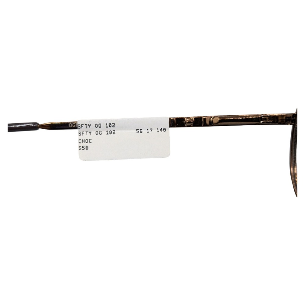 Onguard Leader Og102 Safety Eyeglasses Chocolate Brown Aviator Frame 56-17-140 View 5